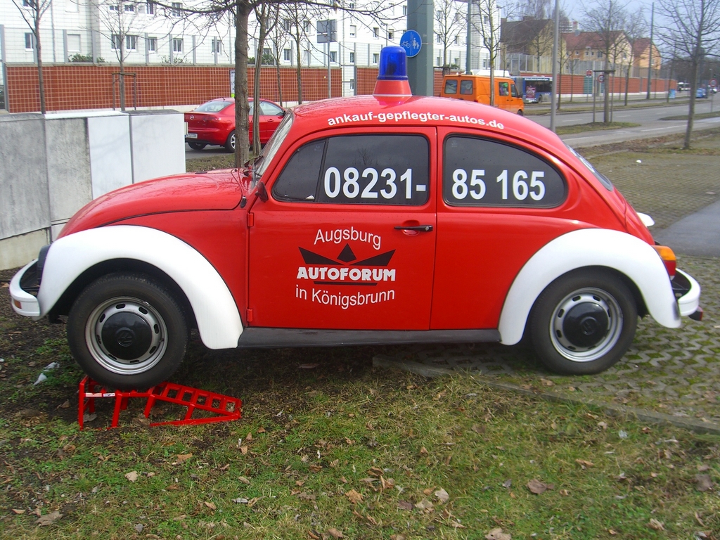 Ein weiteres Bild unseres VW KÃ¤fers vom Autoforum Augsburg bei der Feuerwehr in Augsburg (DLAG).